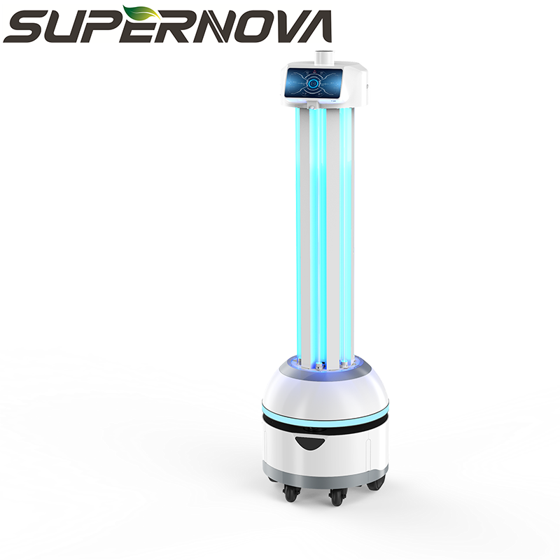 Ultimul robot de dezinfecție UV pentru navigație vizuală inteligentă din lume pentru școală / spital / aeroport sau altă zonă publică