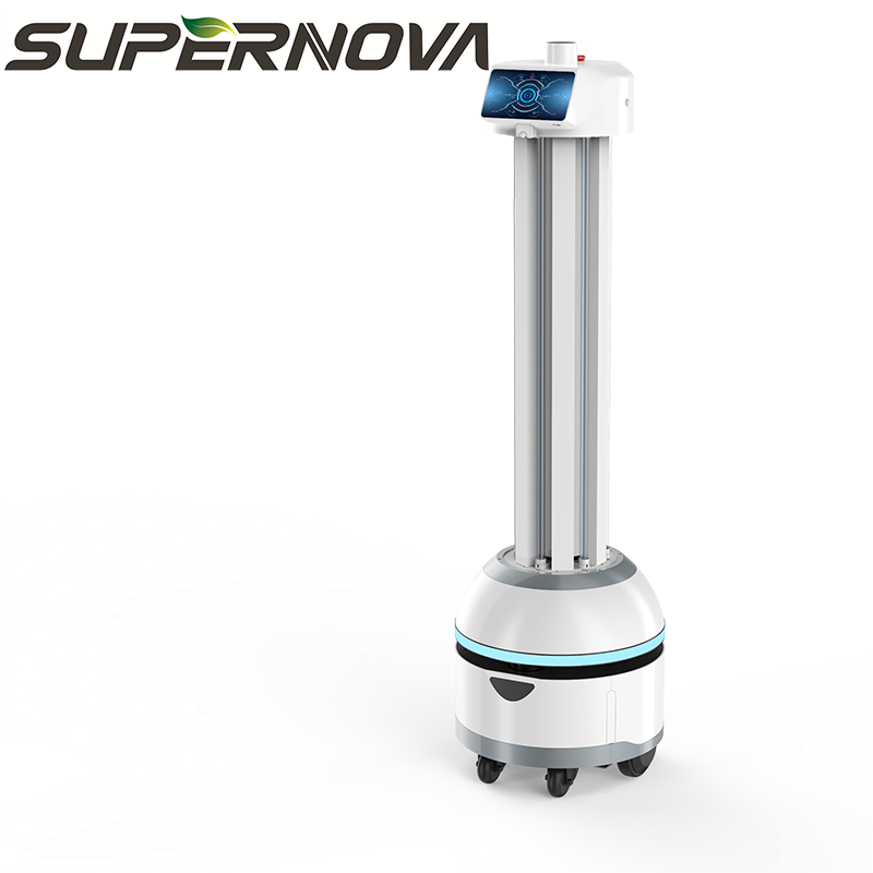 Ultimul robot de dezinfecție UV pentru navigație vizuală inteligentă din lume pentru școală / spital / aeroport sau altă zonă publică