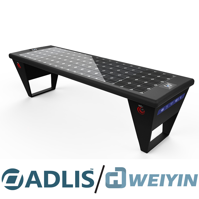 Încărcător fără fir de metal negru de înaltă calitate pentru grădină solară pentru mobil