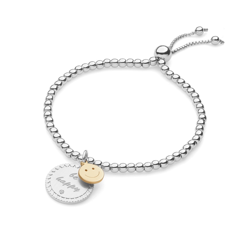 Femei stil european și american drăguț simplu față zâmbitoare brățară din oțel inoxidabil cu fermoar mobil China Fabrica de bijuterii Ruifanbao
