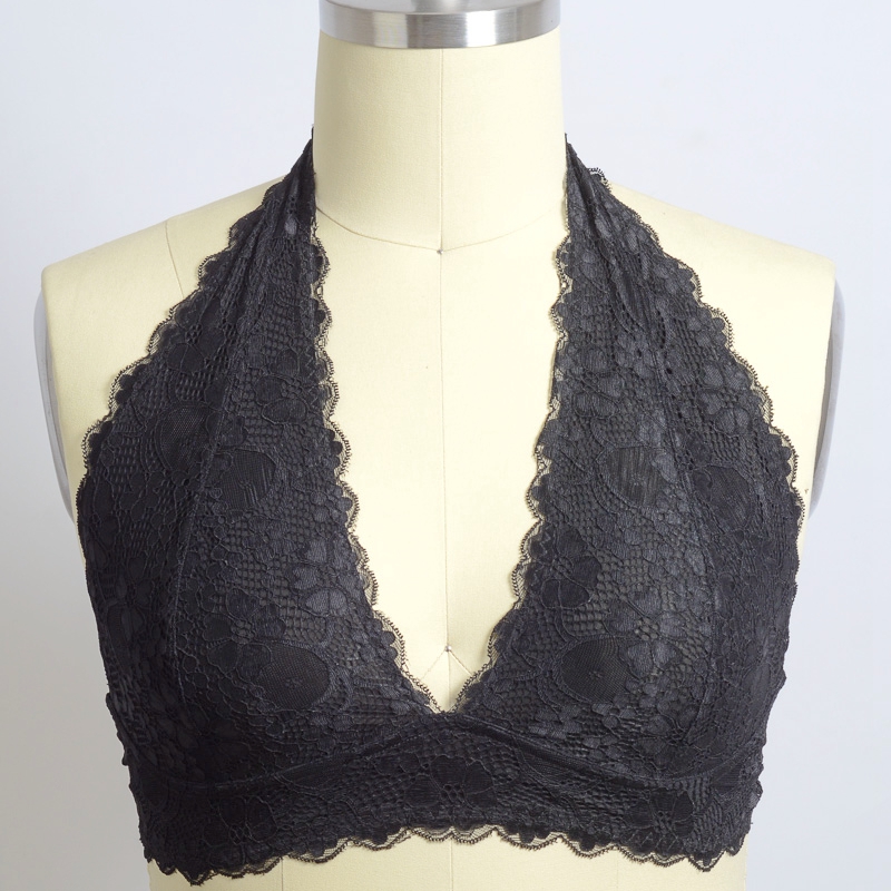 GA-5234PLUS GRACE GIRL LACE HALTER TOP BRALETTE