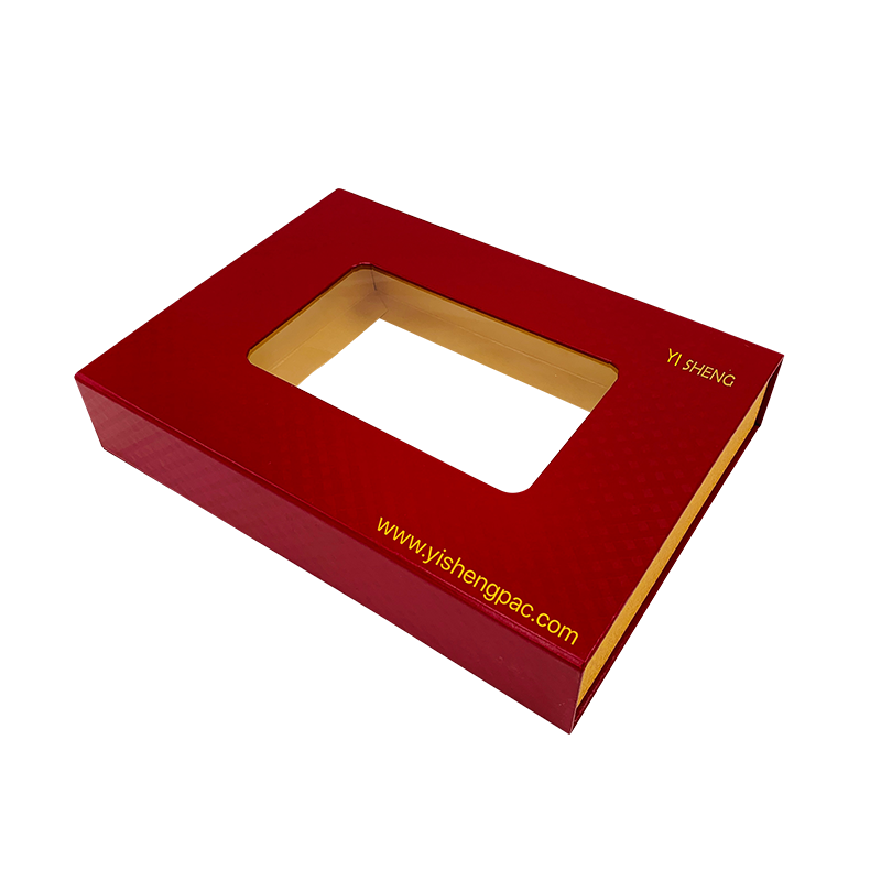 Red Gift Box Foil Imprimat Logo PVC Fereastra
