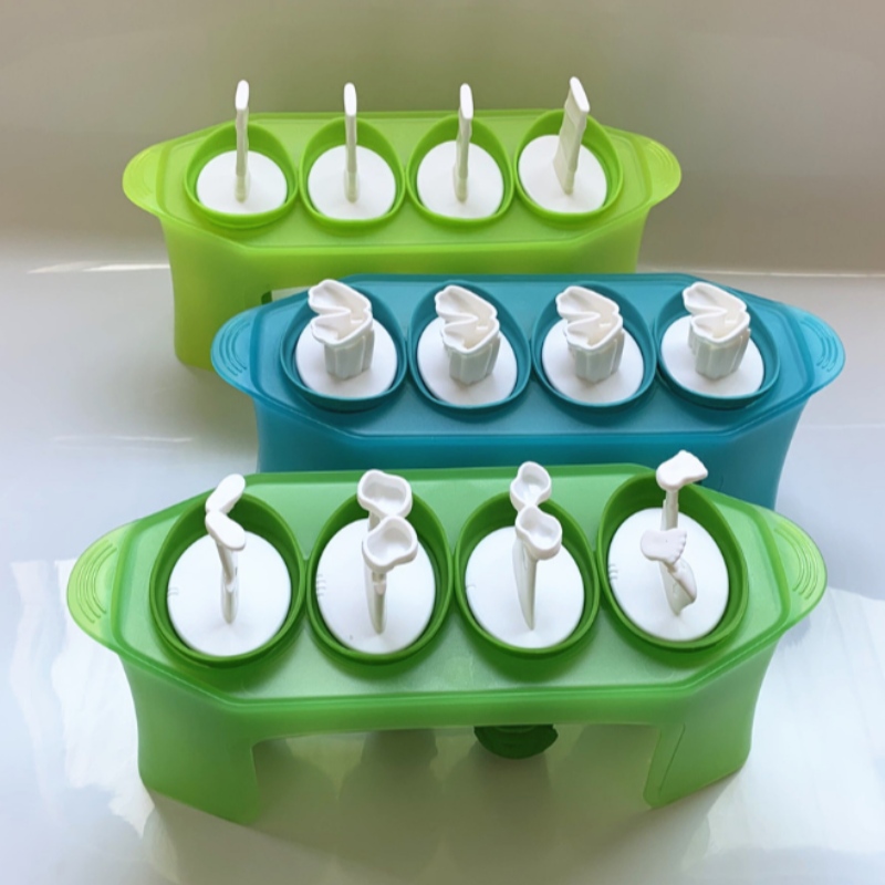 Noul model de înghețată craniu model man zombie model popsicle din silicon cu suport pentru matriță de înghețată manuală DIY