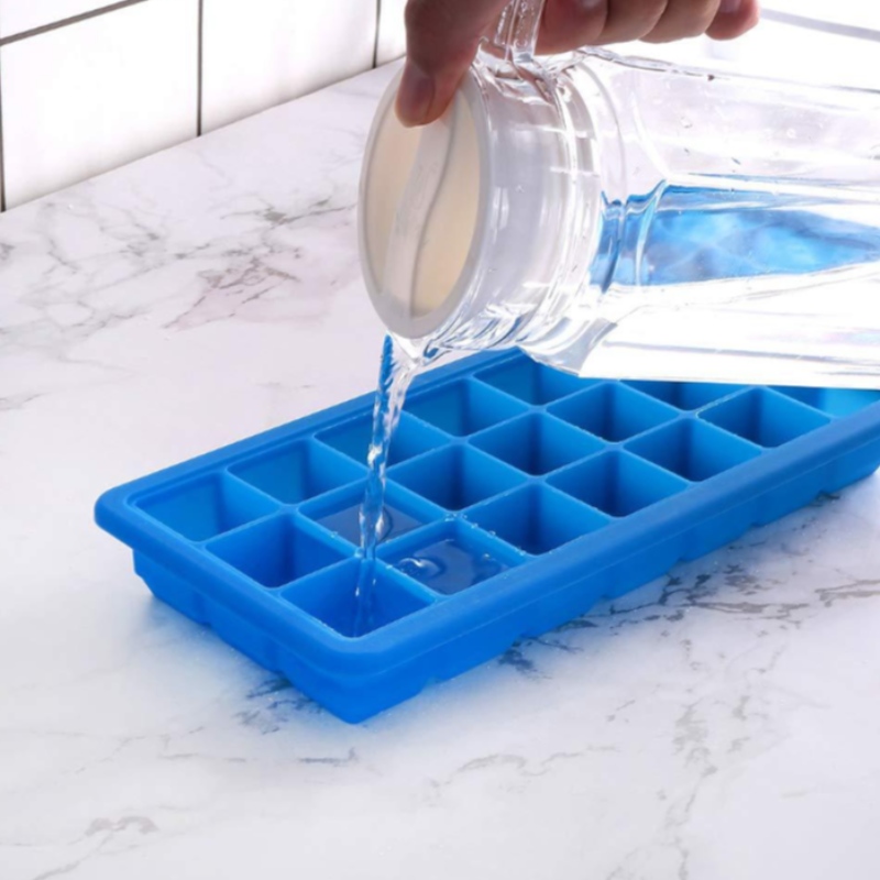 Gel de siliciu 21 rețea de gheață bloc de gheață de uz casnic 21 carcasă cu mucegai de acoperire, cutie de înghețare pentru alimente auxiliare înghețată, poate fi personalizată cu etichetă
