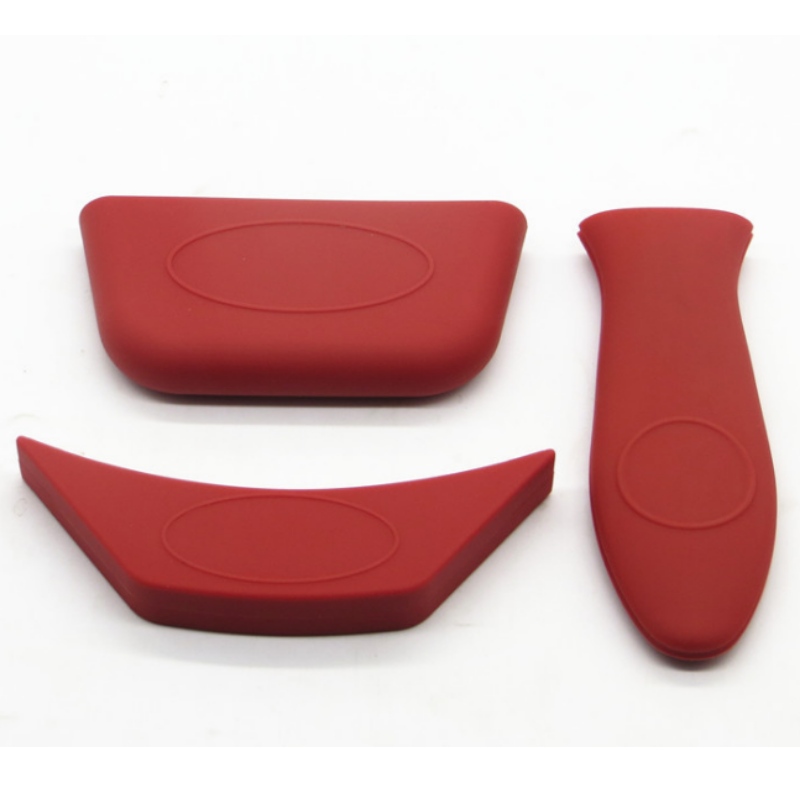 Silicon anti opărire mâner tigaie termoizolant capac ghiveci acoperiș colț ascuțit colț rotund ghiveci capac urechi anti opărire antiderapant mâner capac