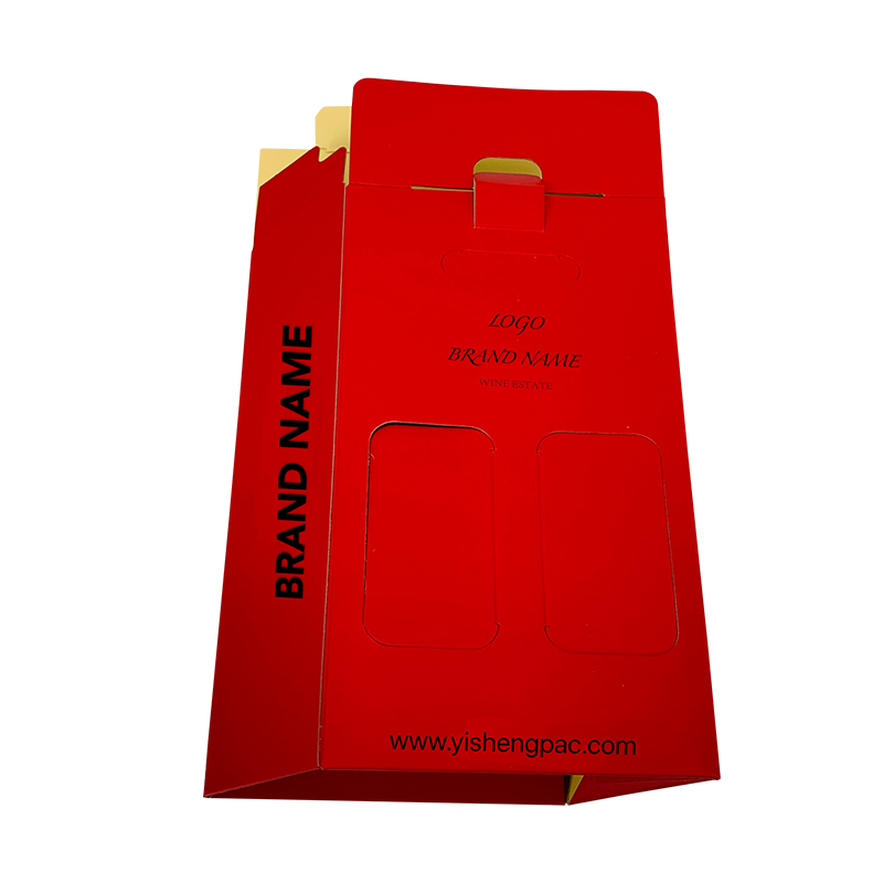 Cutie de ambalare roșie pentru vin cu livrare