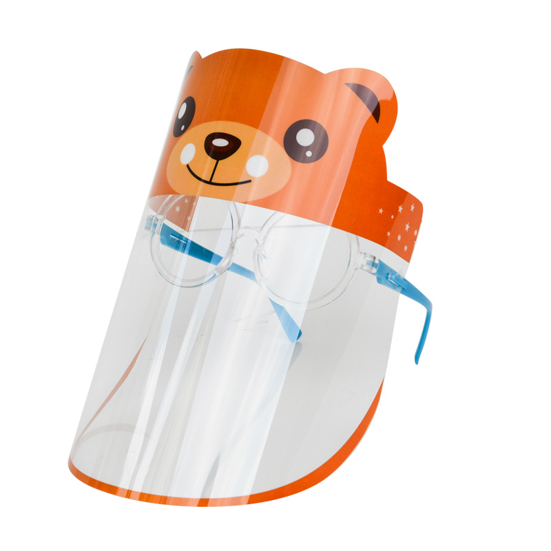 0.3mm Kids Light Custom Face Face Anti-ceață din plastic cu scut pentru față cu ochelari