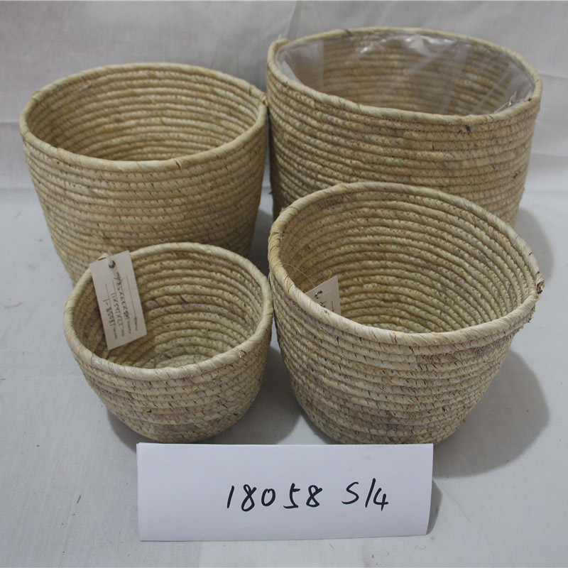 en-gros produse de iarbă de mare uscate de iarbă de mare produse țesute Spălătorie Coș de depozitare Coș cu mâner