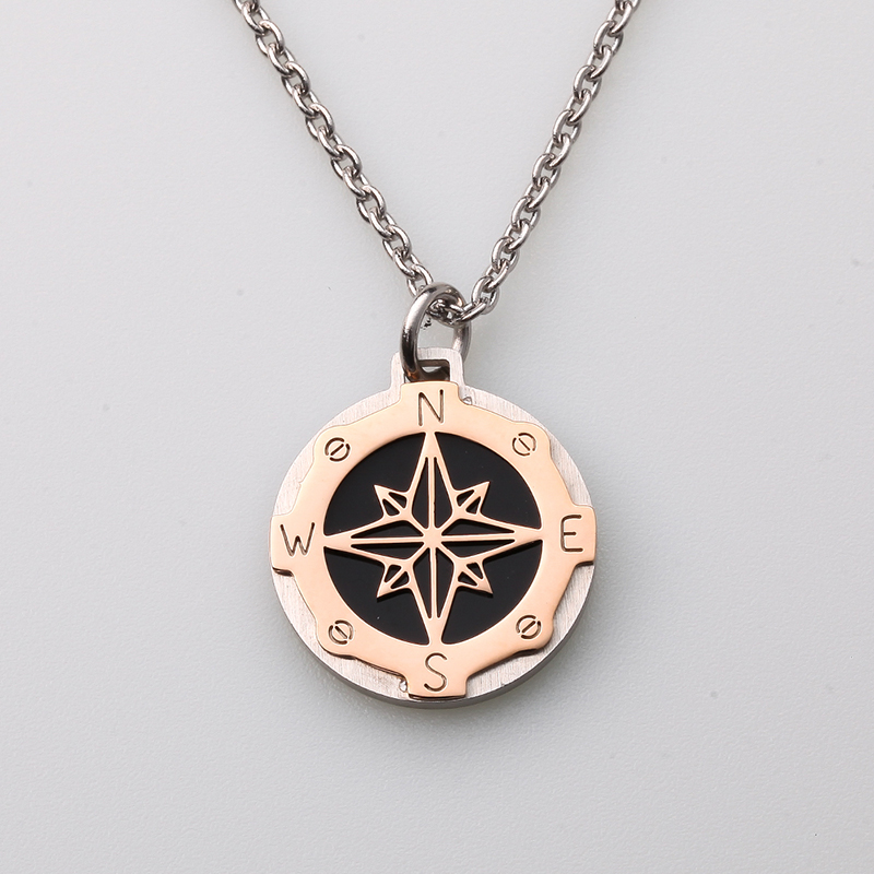 Bijuterii din oțel inoxidabil stil italian cârmă vânt pandantiv colier bărbătesc fabricat în China