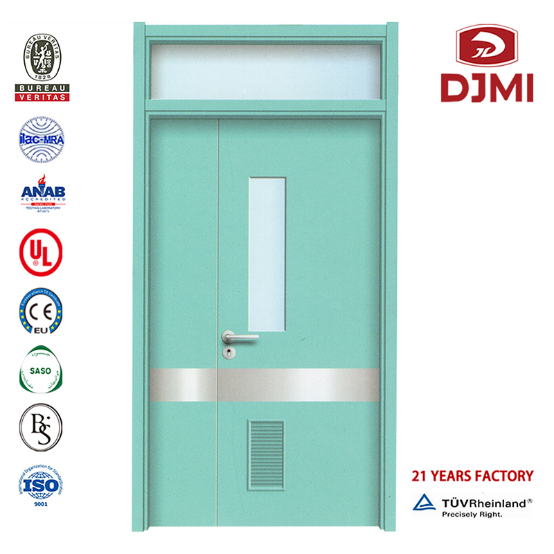 Compozit de înaltă calitate pentru cameră cu ecranare cu raze X Laminat Hpl Ușă din lemn Interior ieftin cu aluminiu ușă batantă dublă Ce \/ Iso \/ En Interior personalizat cu fereastră de sticlă Auto ușă Hpl Design simplu u...