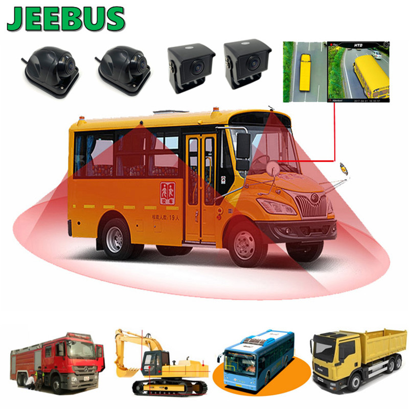 Supper HD Night Vision Waterproof Universal 3D 360 de grade în jurul sistemului de vizualizare pentru autocarul autobuzului