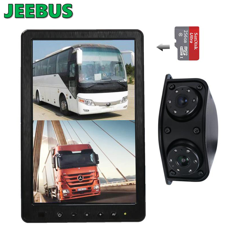 Vehicul Camion Autobuz Autocar Cameră 10.1 inch Oglindă retrovizoare DVR Sistem de monitorizare față spate Înregistrare video