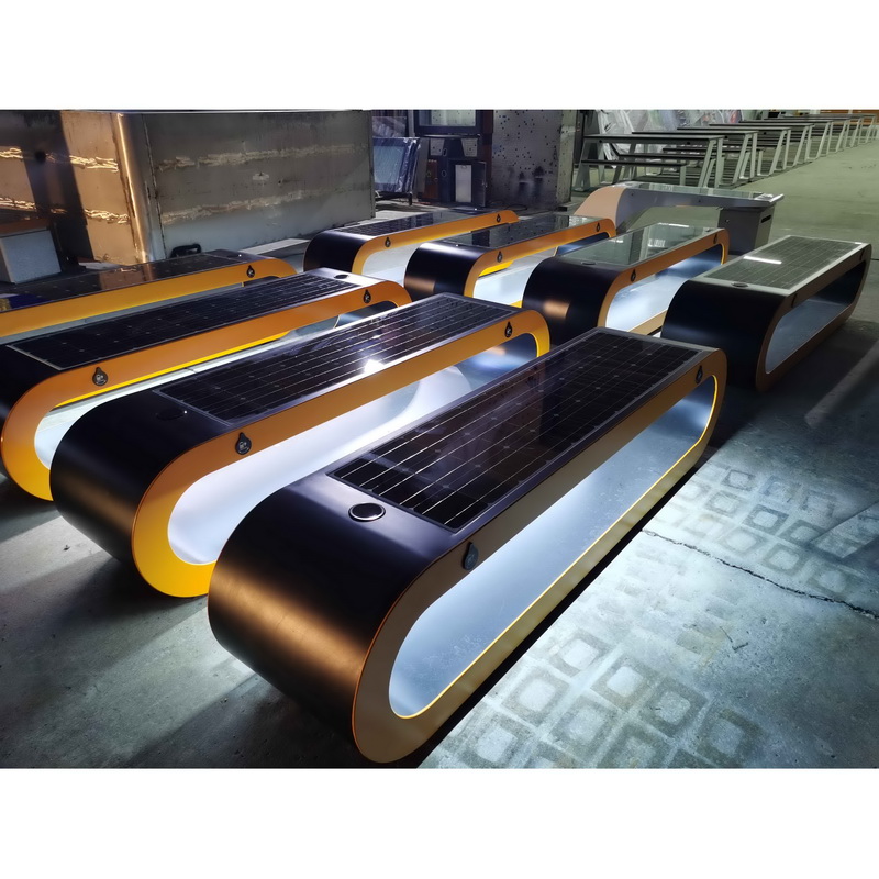 Funcția Muliti Încărcare fără fir LED Strip Material de înaltă calitate Solar Smart Bench