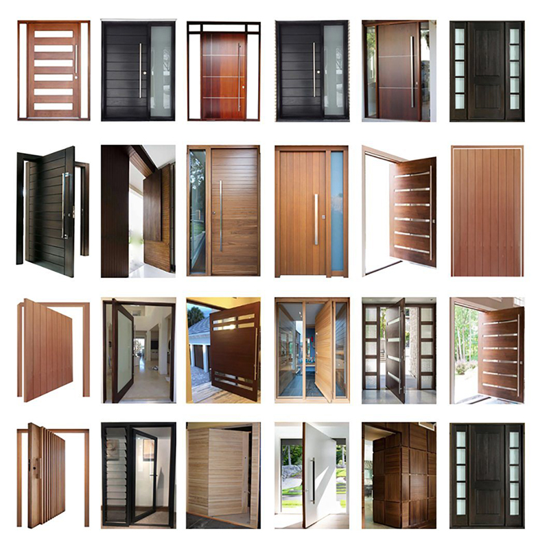 High Quality Pivot Teak Main Modern Designs Front Mahogany Double Entrance Wood Door Iefty Main Carving Design Solid Double Doors Entrance Home Us Wood Customized Sliding Main Teak With Glass and Wood Door Entrance Double Wood Doors