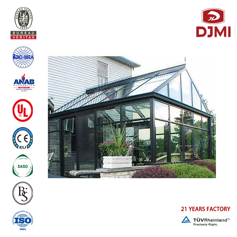 Sunroom Flat Roof Winter Greenhouse Laminate Glass Aluminium Sunrooms New Design Room Sun House Insultat Glass Wind Proof Aluminum Sunroom Brand New Hot-selling Enclosure Sunroom Aluminum Frame Flat Roof And Folding Door Green House
