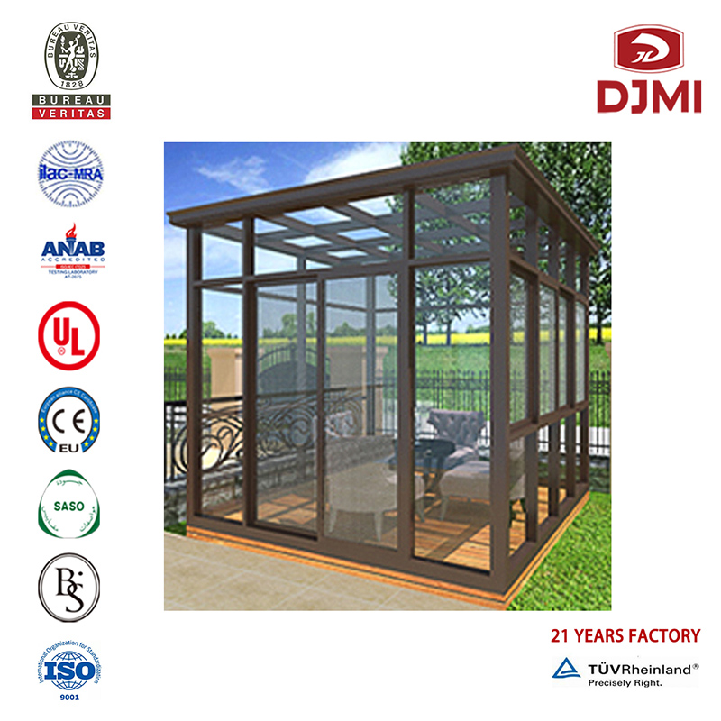 Încălzirea camerei solare personalizate Sunshade Sunshame cu vitraliu multifuncţionale Sunshade Balcony Patio Sunroom izolate camere/Balcony Glass Room Professional Aluminum Sunroom Flat Room Winter Greenhouse Laminate Glass Aluminium...