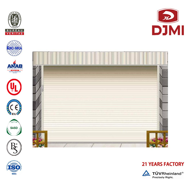 Prețuri multifuncționale de aluminiu laminare cu uși comerciale Garantare Professional Electric Aluminum Roller Double Door Residențial Garage Usi noi Design Double Layer Slat Aluminum Roller Metal Building Garage Doors Sectional Door
