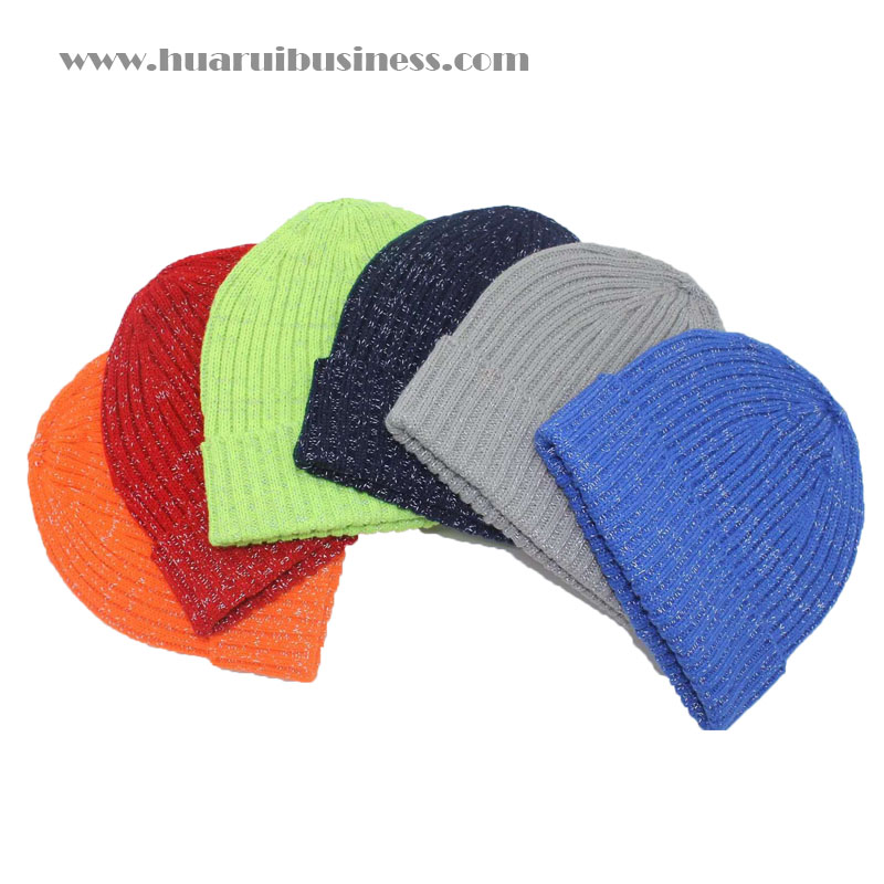 acrilic încătușat beanie, pălărie, Tuque, unisex, beanie de iarnă cu efect reflectorizant