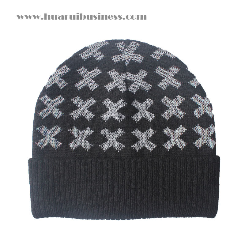 acrilic, şapcă tricotată acrilic, pălărie tricotată, smoc, şapcă de iarnă, şapcă cu cătuşe, şapcă cu manşetă, toate literele X cu efect reflectorizant