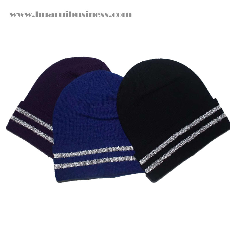 acrilic, fes tricotat acrilic, pălărie tricotată, smoc, şapcă de iarnă, şapcă cu cătuşe, şapcă cu manşetă, manşetă cu dungi reflectorizante