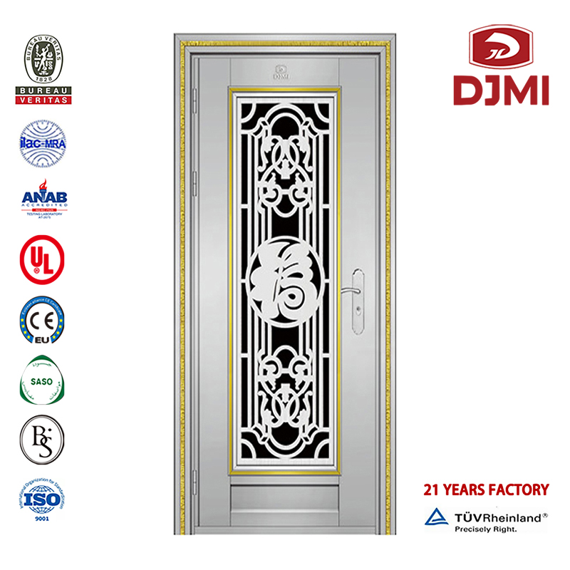 Preț rezidențial Usa de securitate Stainless Steel ieftine Indian Designs Double Entrance Residențial Door Security Homes Stainless Steel Personalizat 304 Cu grilaj dublu pentru House Stainless Steel Handle Door