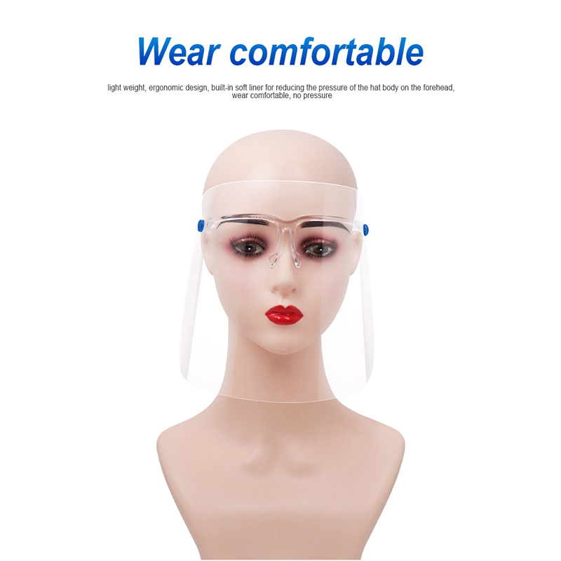 Transparent Shield OEM Anti Splash Reutilizabil Protecția feței pentru viziere PET cu ochelari