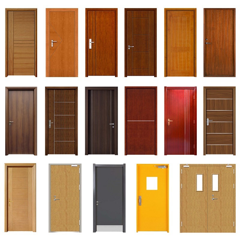Calitate ridicată 1.5 Uşi de Foc Compozite Usi Moderne Wood Door proiectează uși ieftine pre-Hung Proof In Shanghai Usi de Foc Externă cu panoul Vision personalizat Uşi Laminate Highrise Building Solid Wood