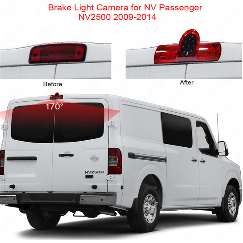 Auto HD Night Vision Parking Reverse Backup Car Video Brake Light Camera pentru Nissan Pasager NV 1500 2500 3500 Cargo Van 2009-2016