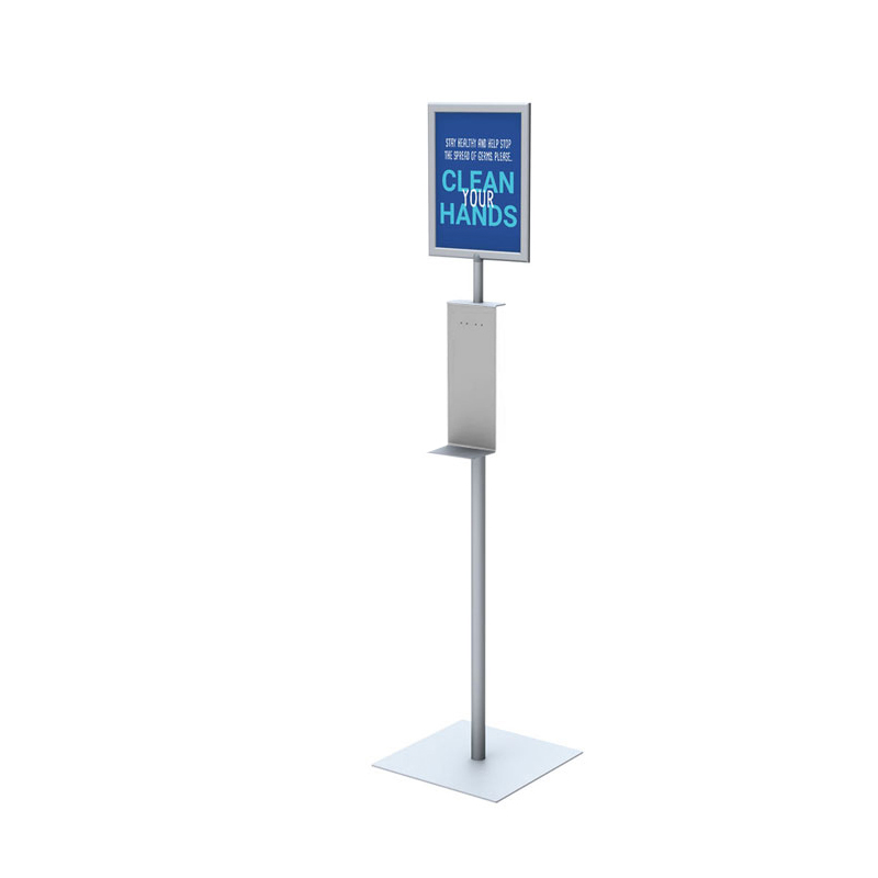 TMJ706 Gratuit Standing One Side Floor Metal Hand Sanitizer Afișează Rack