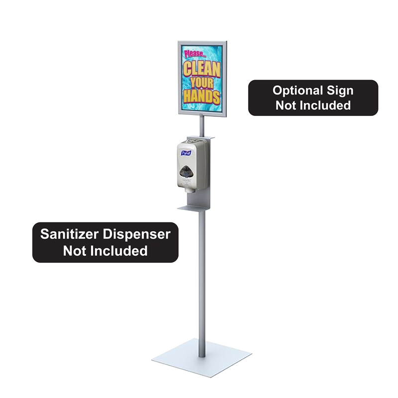Fabrica TMJ709 Free Standing Metal Single Side Floor Sanitizer Dispensor DispArată Rack