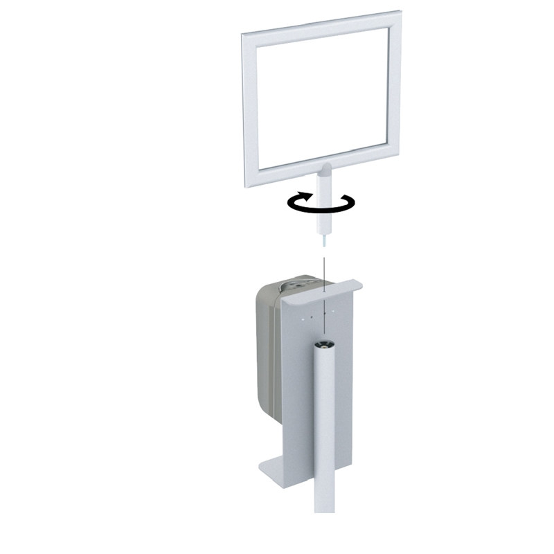 Fabrica TMJ709 Free Standing Metal Single Side Floor Sanitizer Dispensor DispArată Rack