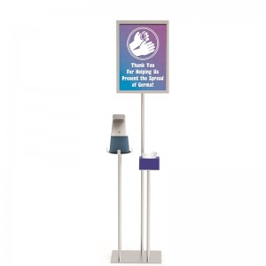 TMJ710 Floor Stand for Public Easy Assembly Iefty Metal Hand Sanitizer Afişează Rack