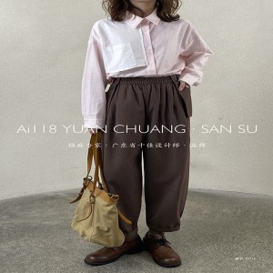 Pantaloni largi pentru femei, care sunt croiți pentru a se potrivi oricărei ocazii, cel mai confortabil stil casual, lenjerie de bumbac personalizată 11713 Pantaloni eleganți și largi