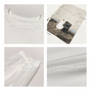 Design fără sudură Minimalist Round Collar stil împletit manșon Casual Solid culoare bumbac și lenjerie supradimensionat personalizat 12709 swatshirts