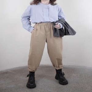 Design liber-montare Minimalist Styllish Casual Solid Color dungat Verificate supradimensionat personalizat 17718 guler rotund