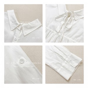 Design liber-montare Minimalist Styllish Casual Solid Color dungat Controlat personalizat supradimensionat 17831 Cămaşă Loose