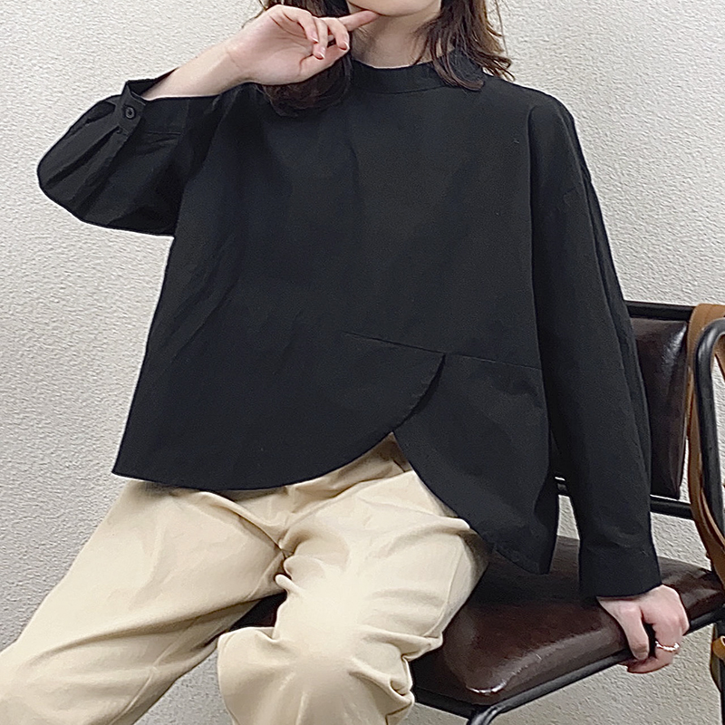 Design liber-montare Minimalist Styllish Casual Solid Color dungat Controlat personalizat supradimensionat 17731 Cămaşă Loose