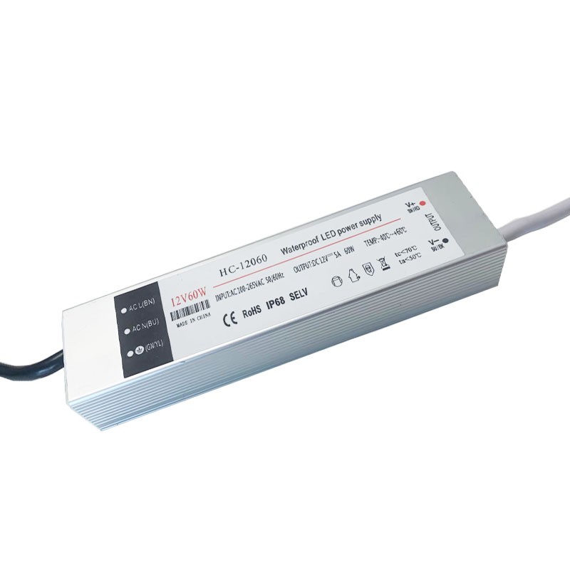 60W 12V Presiunea constantă a condus la lumină de înaltă calitate Alimentarea cu LED- uri cu apă ip68