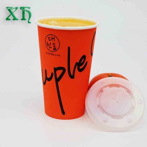 Pahare de băuturi reci de unică folosință de 22 oz, cu capac