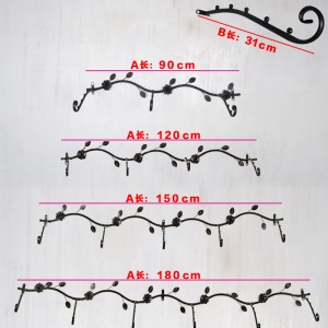 TMJ PP-561 Îmbrăcăminte montate pe perete Rack Haine de oțel Stainless Hang Rack pentru Garments Showroom Afișează