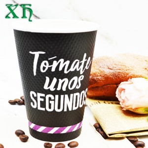 Pahar de hârtie de vânzare cu perete de 12 oz