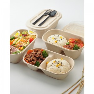 Bioegradable Food Packaging Cornamidon Packing Lunch Box Compotable Microwaveable Classhell Take Out Food Containers