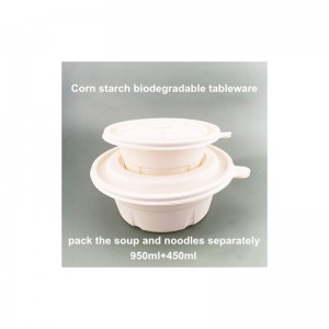 Recipiente de ambalaj alimentar biodegradabile ecologice elimină recipientele pentru alimente de unică folosinţă din amidon
