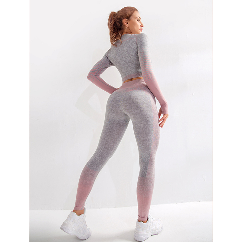 Costum de yoga Sport cu mâneci lungi Sport cu dungi strânse
