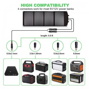 100W Sac Solar pliant