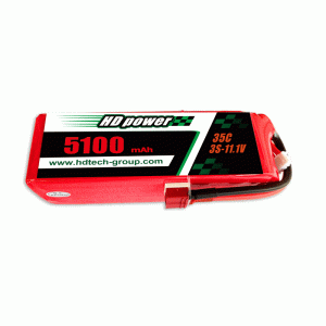 HD POWER 51000mAh 3S 11.1V baterie lipo