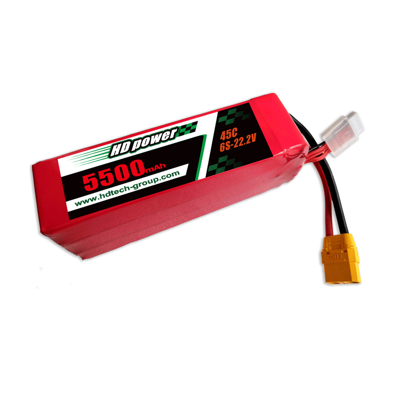 HD POWER 5500mAh 45C 6S 22.2V baterie lipo