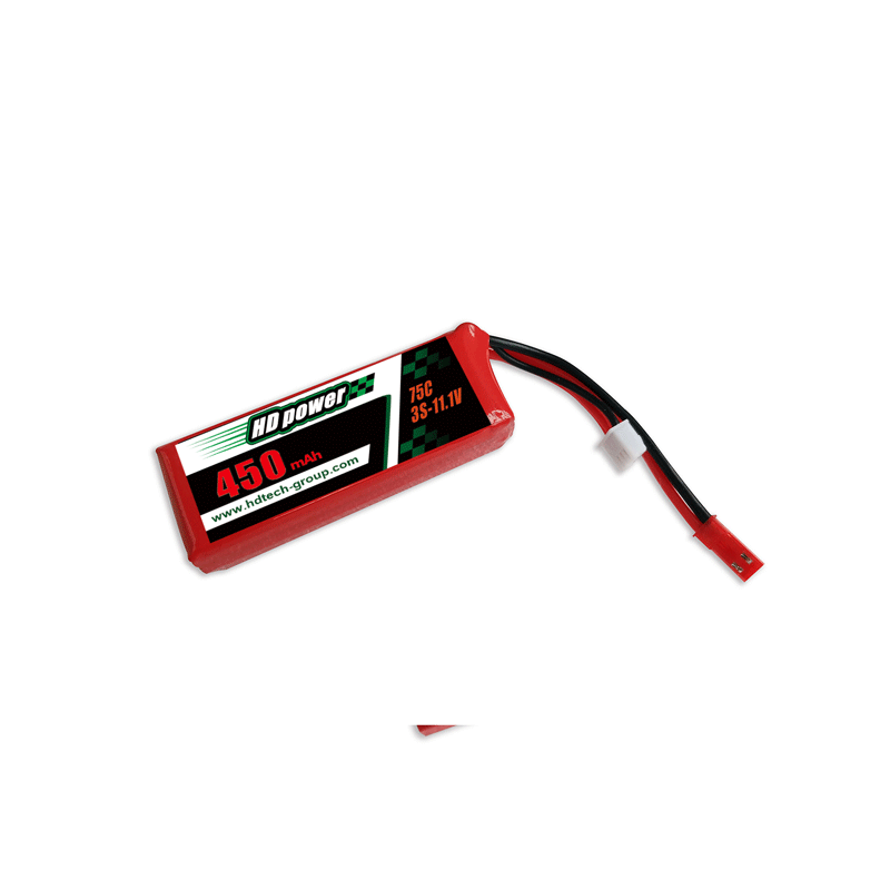 HD POWER 450mAh 75C 3S 11.1V FPV Lipo baterie