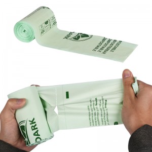 Pungă de gunoi biodegradabilă biodegradabilă compostabilă Pungă de amidon de porumb Amidon de gunoi biodegradabil