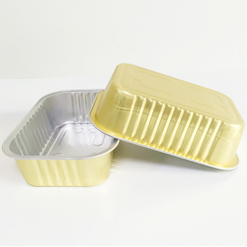 Cutie de ambalare a alimentelor încălzitoare cutie de aur conservare a căldurii cutie de prânz reciclabilă, folie de aluminiu, de luat masa, recipient pentru alimente